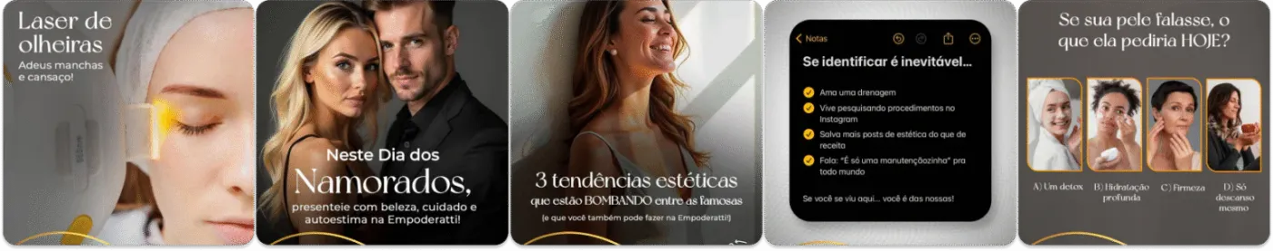 ilustrações do Instagram da Clínica Empoderatti